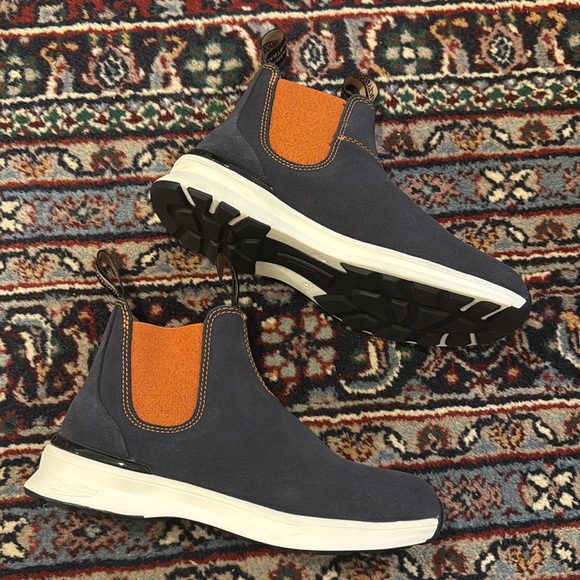 Blundstone 2147 Active Chelsea Boots Navy Burnt Orange | US M6.5 / W8.5 - Picture 2 of 8